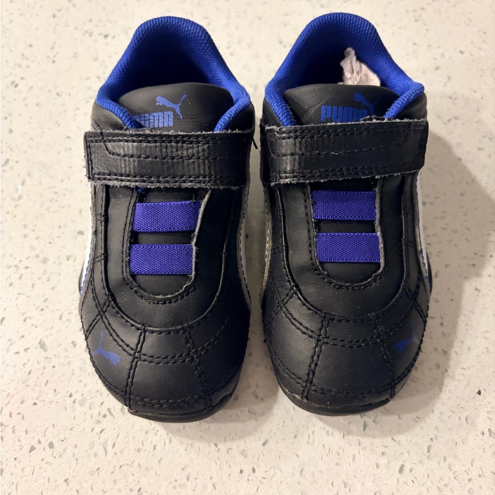 Baby Puma Black and Blue Sneakers Shoes ~7